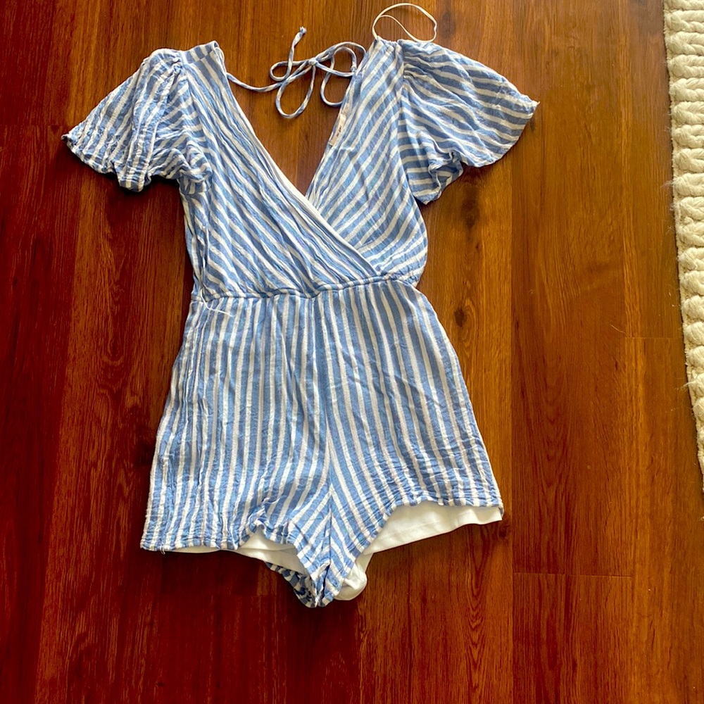 Lulus Blue and White Romper